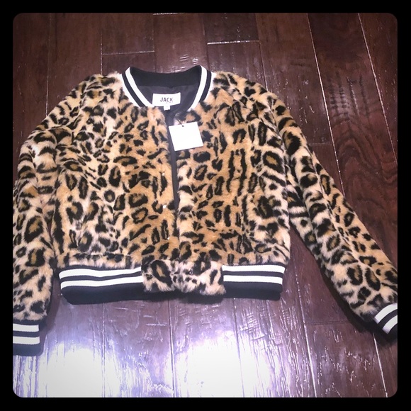 bb dakota leopard bomber jacket